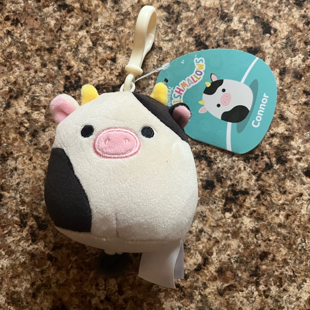 Squishmallow Cow Keychain-Connor
